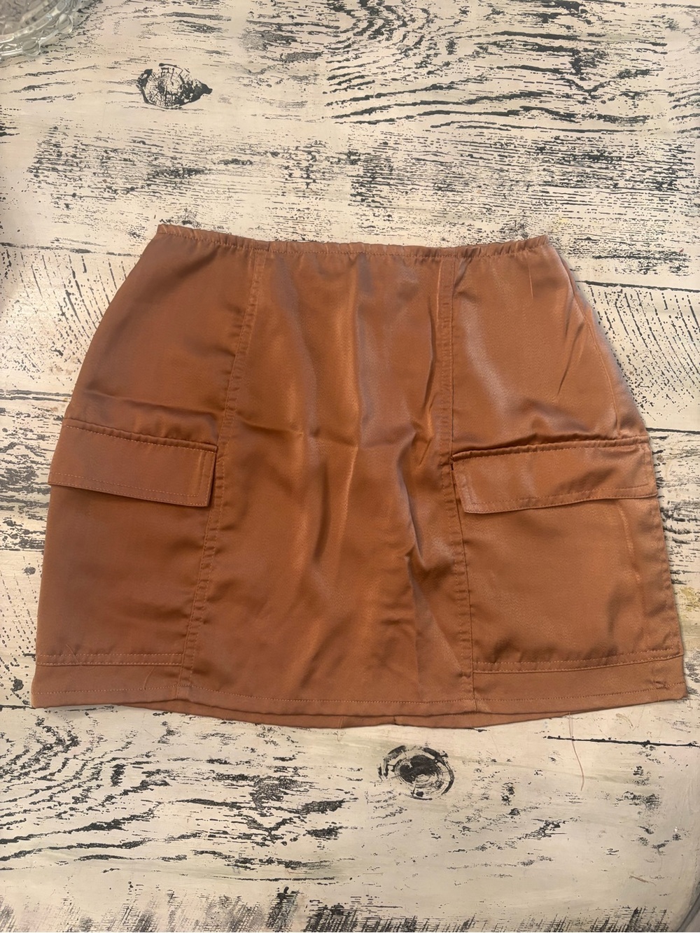 PacSun Copper Mini Skirt with Utility Flap Pockets